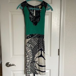 Anthropology silk dress small